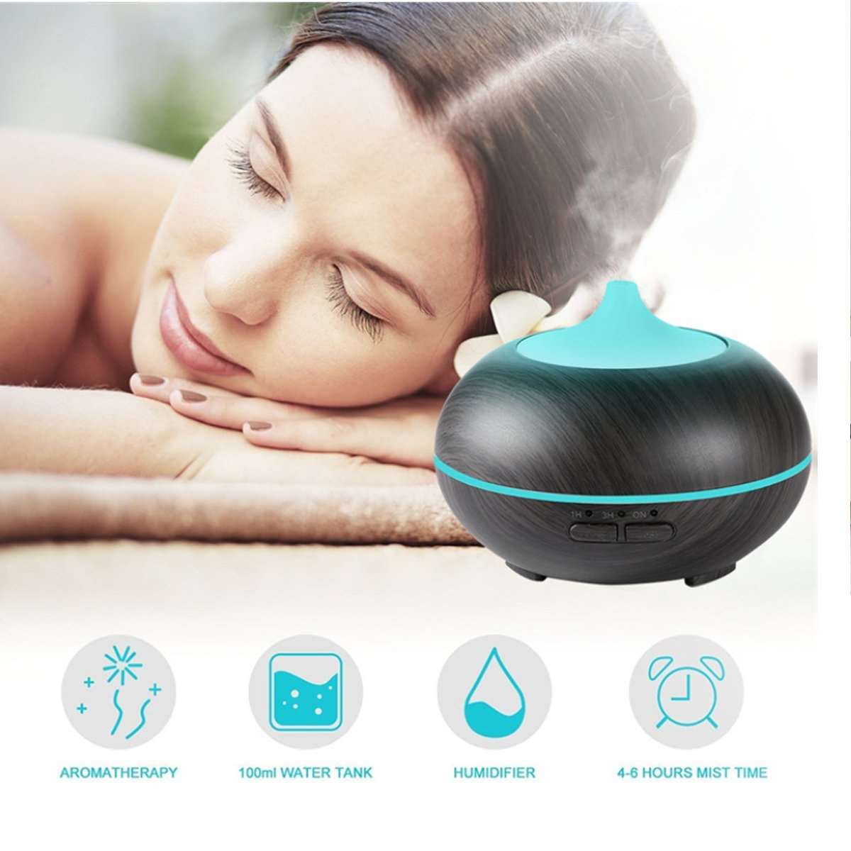 Mistyrious Essential Oil Humidifier Natural Oak Design With Easy - Gazette Enterprises™