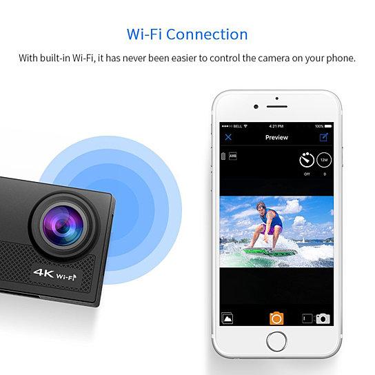 4K  Waterproof All Digital UHD WiFi Camera + RF Remote And Accessories - Gazette Enterprises™