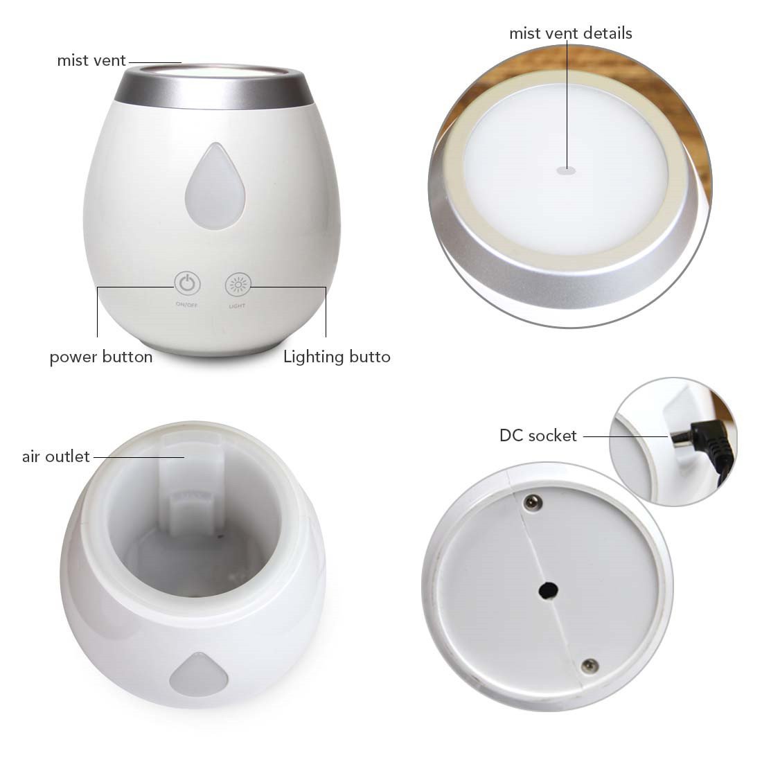 Ultrosonic Aroma Diffuser  With Touch Button