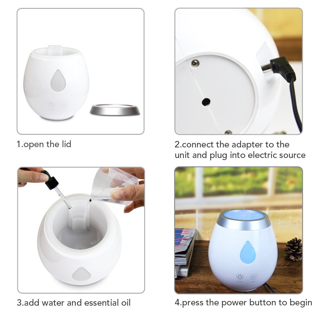 Ultrosonic Aroma Diffuser  With Touch Button