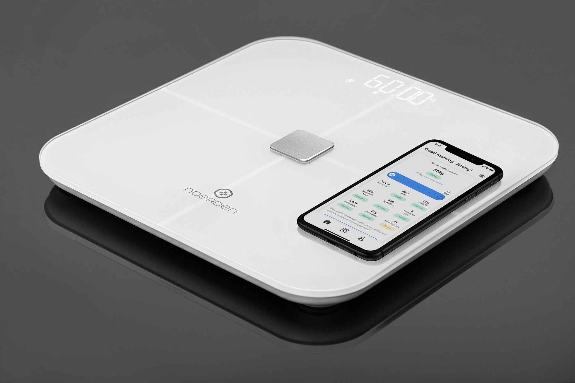 WiFi & Bluetooth smart body scale with Heart Rate monitor - NOERDEN - Gazette Enterprises™