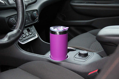 20oz Insulated Tumbler w/Spill Proof Lid, 2 Straws(Purple)