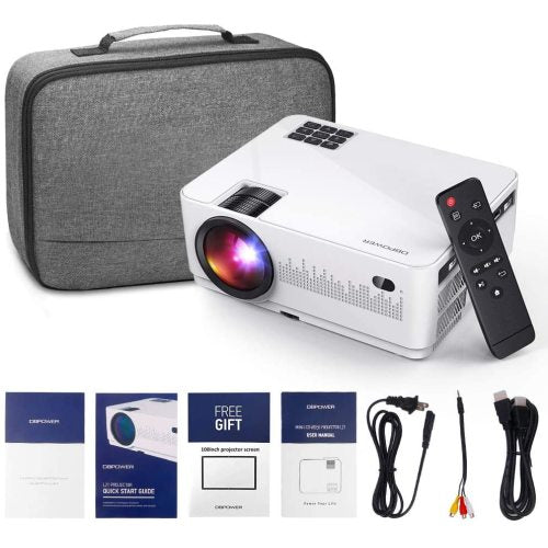 LCD Video Projector with Carrying Case HD Projector Mini Projector - Gazette Enterprises™