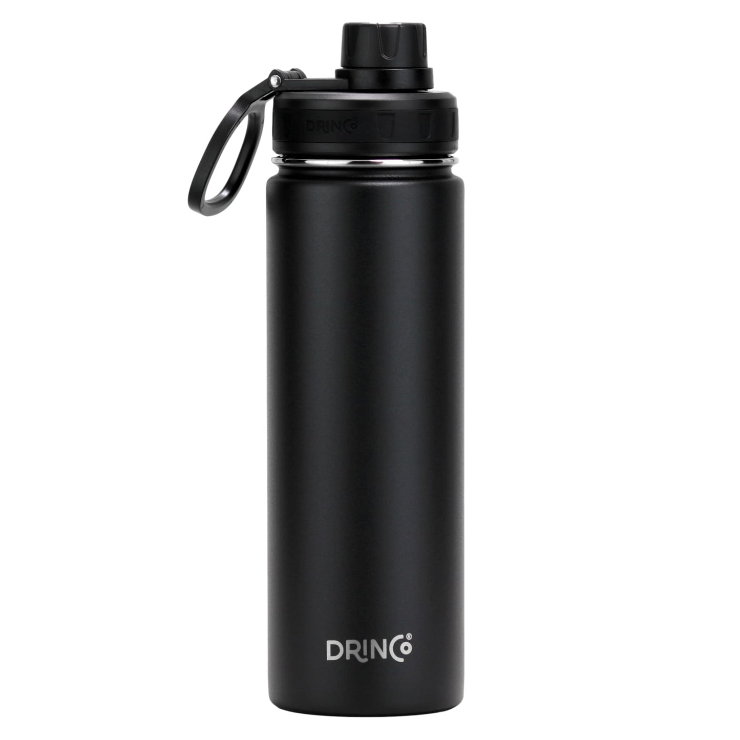 22oz Stainless Steel Sport Water Bottle - Black