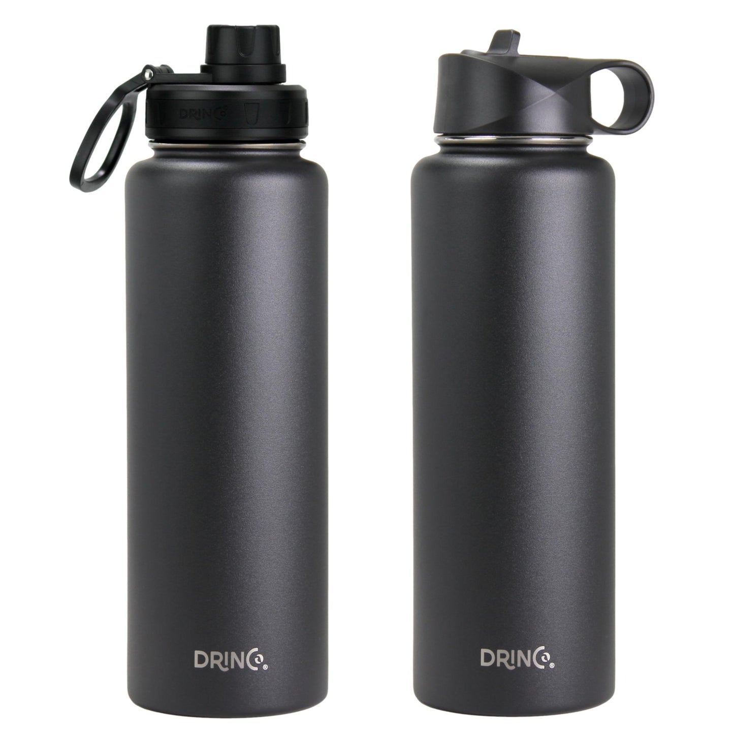 40oz Stainless Steel Sport Water Bottle - Black