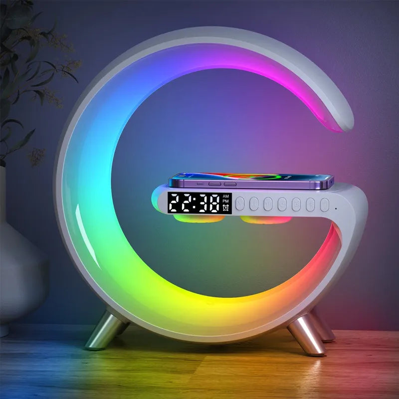 Multifunctional Wireless Charger Alarm Clock Speaker APP Control - Gazette Enterprises™