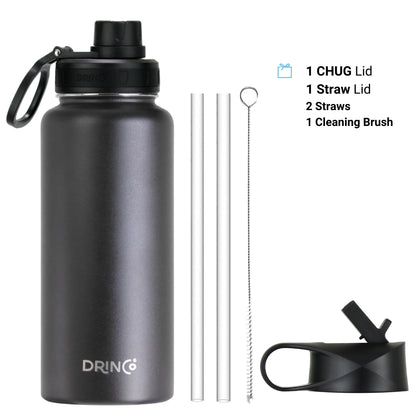 32oz Stainless Steel Water Bottle - Black