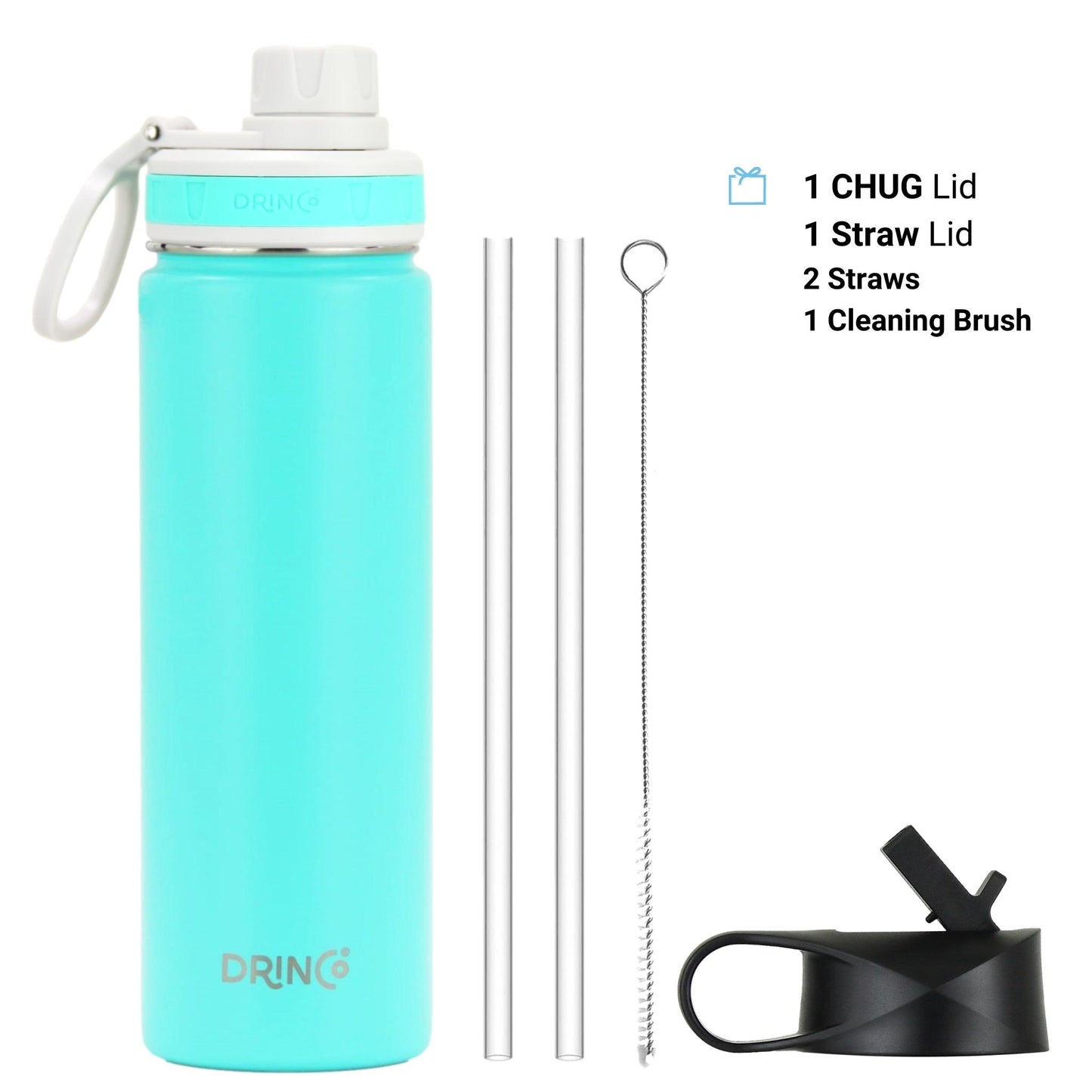 22oz Stainless Steel Sport Water Bottle - Teal