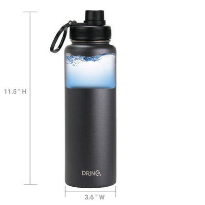 40oz Stainless Steel Sport Water Bottle - Black