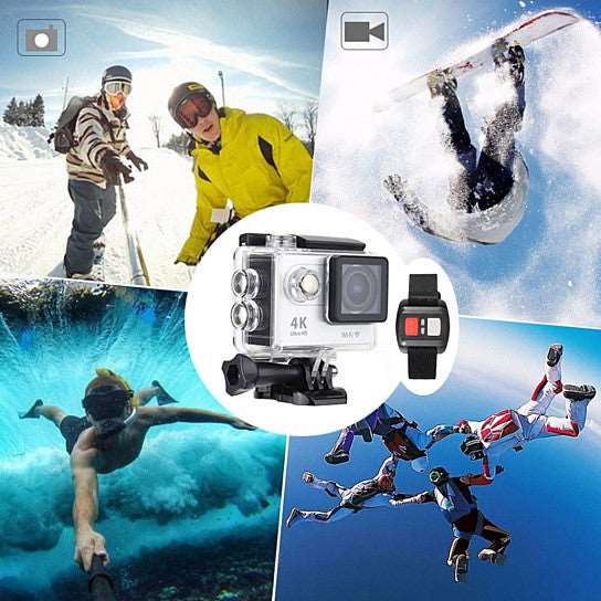 4K  Waterproof All Digital UHD WiFi Camera + RF Remote And Accessories - Gazette Enterprises™